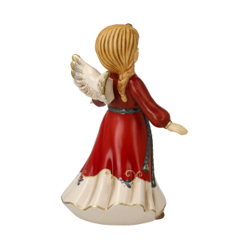 Preview: Goebel Schutzengel Voller Freude Jahresfarbe 2026 "Christmas Mistletoe" Porzellan Engel