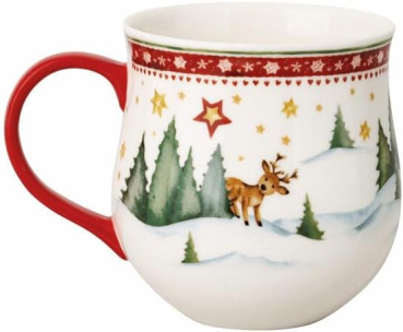 Preview: Hutschenreuther Weihnachten Becher mit Henkel Rentier Porzellantasse 2026
