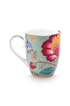 Preview: Pip Studio Set/2 Mugs Large Blooming Tales Fantasy Blue Kaffeebecher Tee Kaffee Tasse 365 ml Porzellan