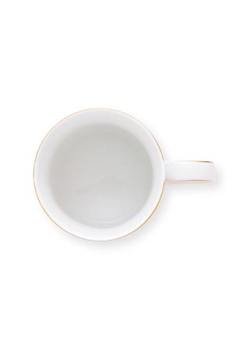 Pip Studio Set/2 Mugs Small Love Birds Medallion Stripes Red Kaffeebecher Tee Kaffee Tasse Porzellan