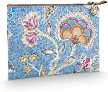 Preview: PIP Studio Kosmetiktasche Kosmetikbeutel Charly Cosmetic Flat Pouch Medium Matata Blue 24x1x15.5cm