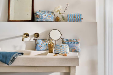 PIP Studio Kosmetiktasche Kosmetikbeutel Charly Cosmetic Flat Pouch Medium Matata Blue 24x1x15.5cm
