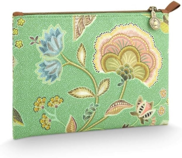 Preview: PIP Studio Kosmetiktasche Kosmetikbeutel Charly Cosmetic Flat Pouch Medium Matata Green 24x1x15.5cm