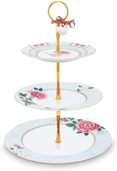 Pip Studio Cake Stand 3Layers Blushing Birds White Etagere weiß Blumen