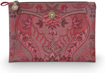 PIP Studio Kosmetiktasche Kosmetikbeutel Cosmetic Flat Pouch Medium Kyoto Festival Dark Pink 24x15,5x1cm ANGEBOT