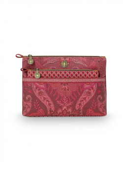 PIP Studio Kosmetiktasche Kombi Cosmetic Bag Combi Kyoto Festival Dark Pink 26x18x7.5cm/22x13x1cm ANGEBOT