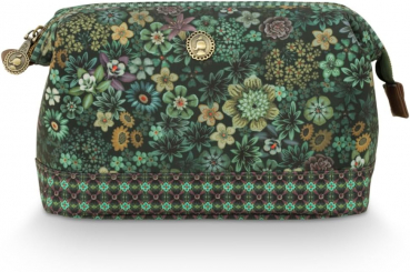 PIP Studio Kosmetiktasche Cosmetic Purse Medium Tutti i Fiori Green Kulturtasche Kulturbeutel 22.5x9.5x15cm ANGEBOT