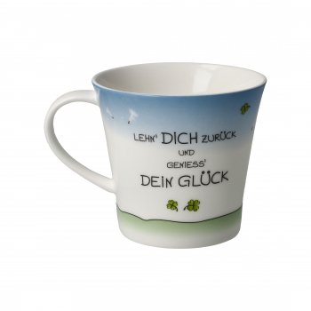 Goebel Lehn Dich zurück und genieß dein Glück - Der kleine Yogi® - Tasse Pusteblume NEUHEIT 2024 Teetasse Kaffeetasse Porzellan