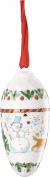 Rosenthal Hutschenreuther Porzellanzapfen Weihnachtszapfen 2025 Weihnachtsspiele Porzellan Zapfen - Oval -