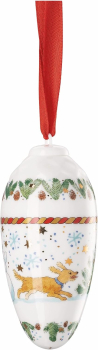 Rosenthal Hutschenreuther Porzellanzapfen Weihnachtszapfen 2025 Weihnachtsspiele Porzellan Zapfen - Oval -