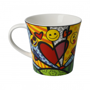 Goebel A new day - emoji® BY BRITTO®! - Tasse ANGEBOT Teetasse Kaffeetasse Romero Britto