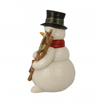 Goebel Gesell des Glücks Schneemann mit Vogel - limitierte Edition - NEUHEIT 2024 Schneemann mit Hufeisen, Marienkäfer und Kleeblatt