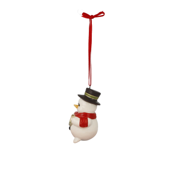 Goebel Winterglück Schneemann Hänger - Oskar mit Hufeisen - Porzellanschneemann NEUHEIT 2025 in Geschenkverpackung
