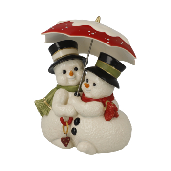 Goebel Schneemann Winterliebe Schneemannpaar mit Schirm NEUHEIT 2025 Weihnachten Porzellanfigur