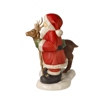 Goebel Santa un der König des Waldes Weihnachtsmann mit Hirsch NEUHEIT 2025 - limitierte Edition - Porzellanfigur Weihnachten Winterwald