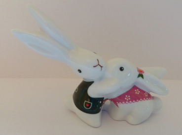Goebel Bunny in love Bayern Bunny de luxe Bunnie Hase Hasenpaar Porzellan