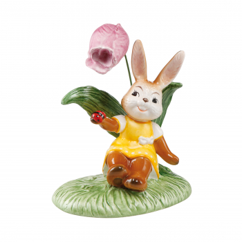 Goebel Hase Ein herrlicher Tag Hasenmädchen unter der Tulpe Ostern Goebelhase