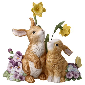 Goebel Frühlingserwachen Frühlingsedition 2023 Hasen mit Blumen - limitierte Edition