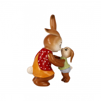 Goebel Figur Hasenfamilie - Frechdachs- Ostern Hasenpapa mit Hasenkind