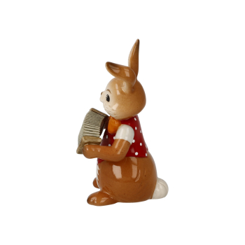 Goebel Figur Hase - Frecher Musikant - Musikanten Ostern Ziehharmonikaspieler NEUHEIT 2024