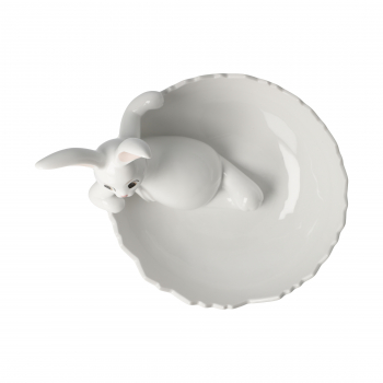 Goebel Hase Snow White " Sweets for my Sweet "  Hasenjunge in Schale Ostern NEUHEIT 2024