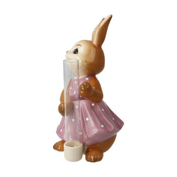 Goebel Figur Hasenmädchen mit Vase Lass Blumen sprechen! Ostern NEUHEIT 2025 Hase mit Vase aus Glasröhrchen