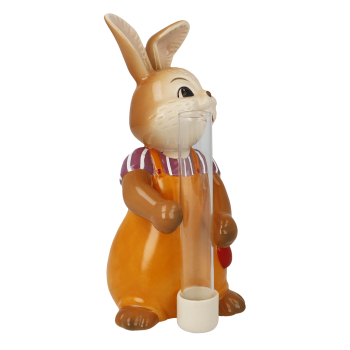 Goebel Figur Hasenjunge mit Vase Blütentraum Ostern NEUHEIT 2025 Hase mit Vase aus Glasröhrchen