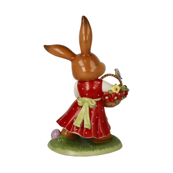 Goebel Figur Hasenmädchen - So ein schöner Tag - Ostern NEUHEIT 2025 Hase mit Osterkorb, Vogel, Ostereier und Blumen 40 cm