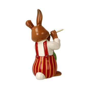 Preview: Goebel Figur Hase - Lustiger Flötist - Musikanten Ostern NEUHEIT 2026 Hasenorchester Flötenspieler