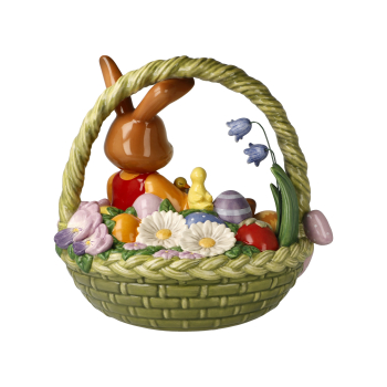 Preview: Goebel Ostergeschenk - Hase im Korbmit Ostereier und Blumen - Porzellanhase NEUHEIT 2026 Ostern