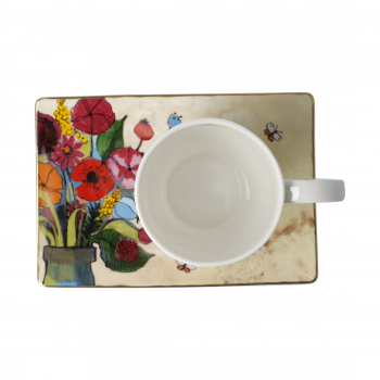 Goebel Innamorato Tasse mit Untertasse Rosina Wachtmeister Katzen Künstlerbecher ANGEBOT