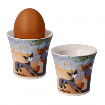 Goebel - Tempi felici - Rosina Wachtmeister Katzen - 2er Set Eierbecher Porzellan ANGEBOT
