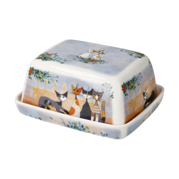 Goebel - Templi Felici - Rosina Wachtmeister Katzen Butterdose Porzellan Dose NEUHEIT 2025