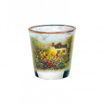 Goebel Das Künstlerhaus Windlicht Claude Monet ANGEBOT Glas mit Echtgold Dekor