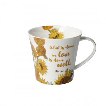 Goebel Sonnenblumen What is done in love is done well - Coffee-/Tea Mug Tasse Vincent van Gogh NEUHEIT 2020