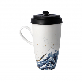 Goebel Mug To Go Katsushika Hokusai  " Die große Welle " Porzellantasse Teetasse Kaffeetasse Künstlerbecher