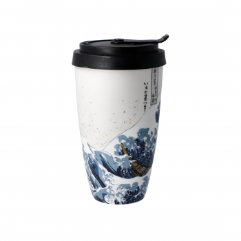 Goebel Mug To Go Katsushika Hokusai  " Die große Welle " Porzellantasse Teetasse Kaffeetasse Künstlerbecher