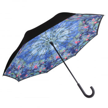 Goebel Seerosen Claude Monet Stockschirm Upside/Down Öffnung Schirm Regenschirm -Neuheit 2024