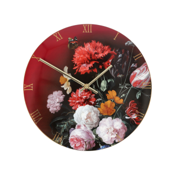 Goebel Wanduhr Jan Davidsz de Heem - Blumen in Vase Uhr NEUHEIT 2022 Porzellanuhr