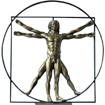 Parastone Leonardo Da Vinci Der vitruvianische Mensch L'homme de Vitruve Replikat Skulptur Parastone Museumsedition