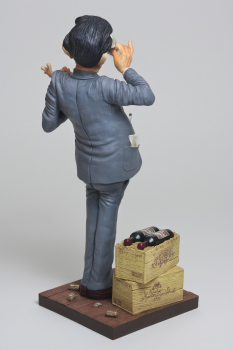 Guillermo Forchino FO85528 Weinverkoster 44cm Figur Comic Art - Geschenkidee Skulptur - Wein