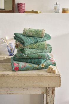 Pip studio Les Fleurs Handtuch Green 55x100cm grün