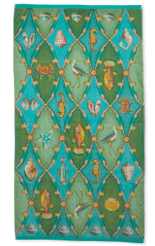Pip studio Strandtuch Little Sea Beachtowel Green 100x180 Strandhandtuch Strandtuch Badehandtuch grün