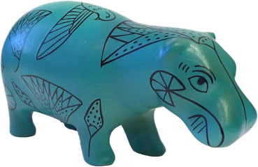 Parastone Pocket Art - Blaues Nilpferd - Hippopotamus - Art Egypt - Museums Miniaturskulptur