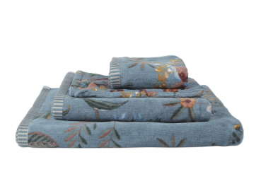 Pip studio Secret Garden Blue Handtuch 55x100cm blau