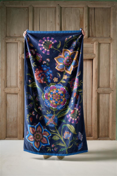 Pip studio Strandtuch Viva La Vida Beachtowel Dark Blue 100x180 Strandhandtuch Strandtuch Badehandtuch