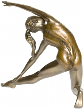 Parastone Body Talk Yoga Figur  Utthia Trikonasana Dreieck Pose Skulptur Statue Frau Museumsshop