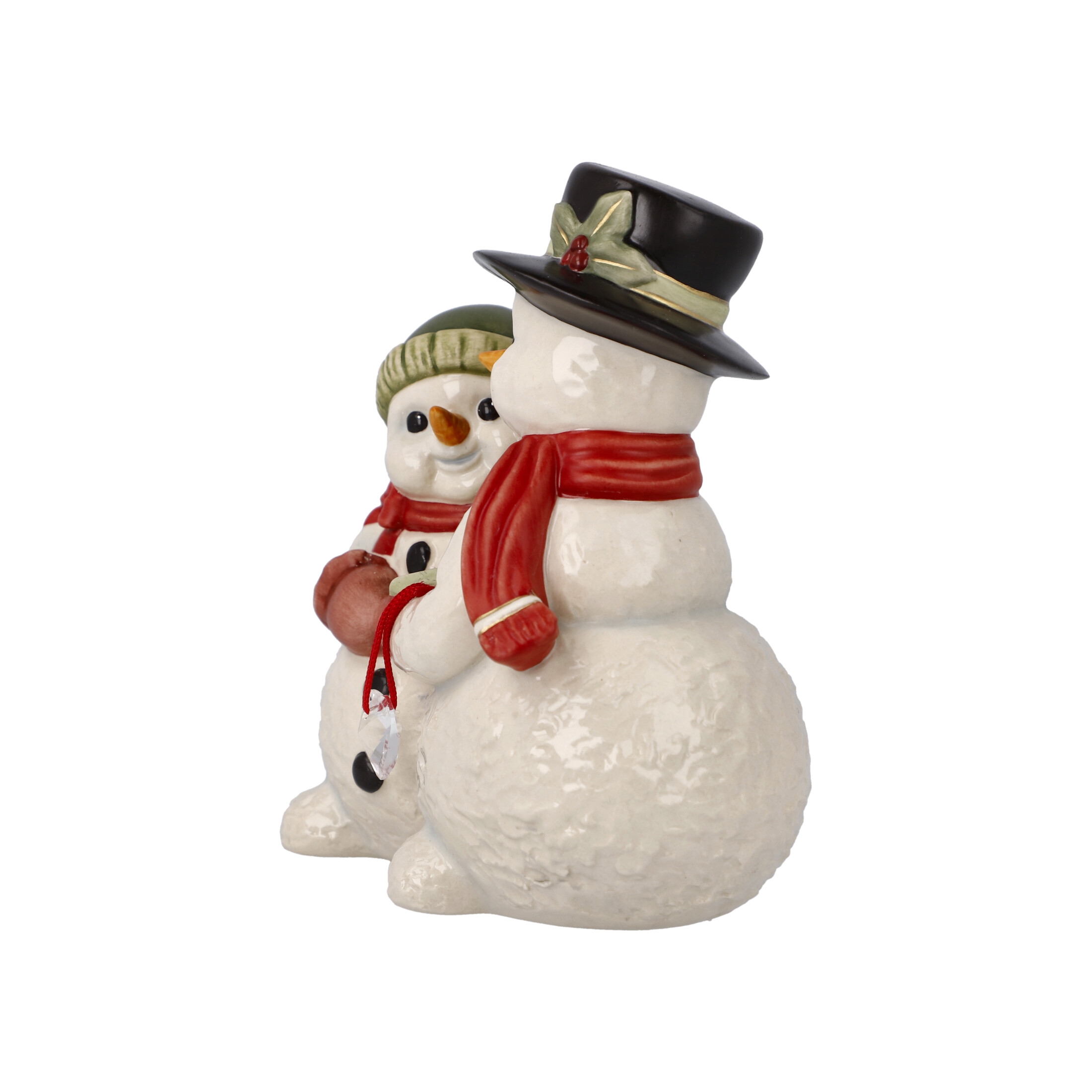 mit Swarovski® Schneemann Schneemannpaar - Goebel Herz Dekoralia.de Weihnachten Winterglück Figur