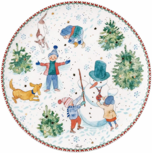 Hutschenreuther Weihnachten Sammelkollektion 2025 "Weihnachtsspiele" Teller flach 22 cm