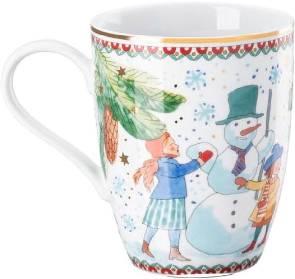 Hutschenreuther Weihnachten Sammelkollektion 2025 "Weihnachtsspiele" Becher mit Henkel